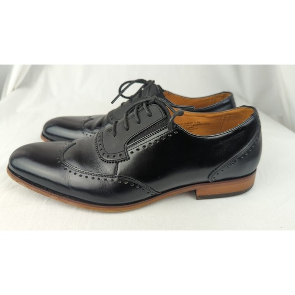 Stacy Adams Men's Sullivan Wingtip Oxford Dress Shoes Memory Foam Black 8.5 - Picture 2 of 16